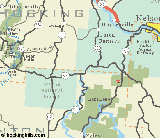 County line cabins map