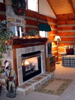 The Great Room in the Cherokee Log Cabin