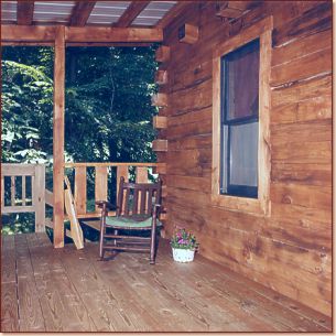 3 oaks cabin porch