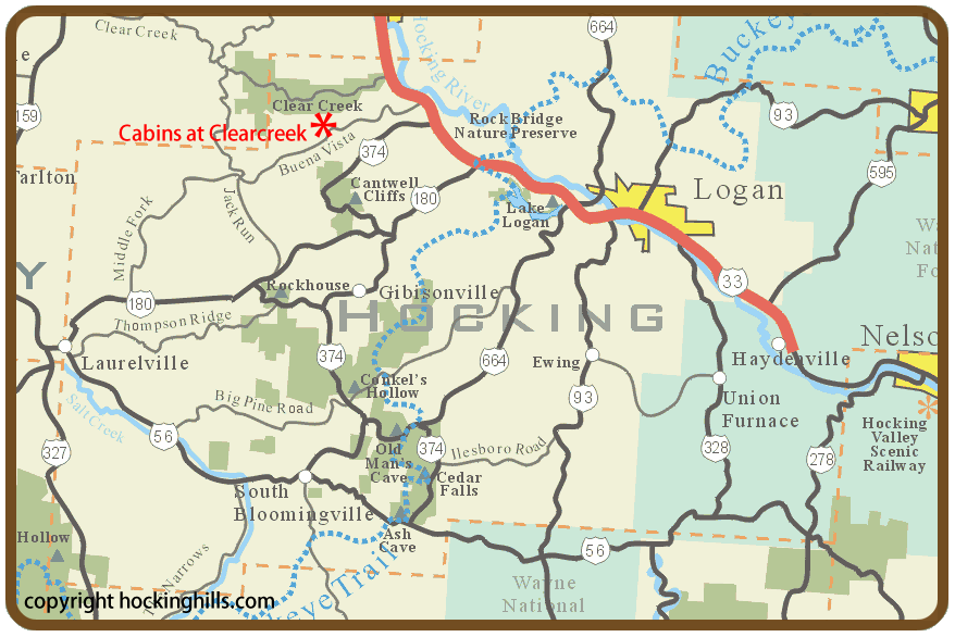 Hocking Hills Map