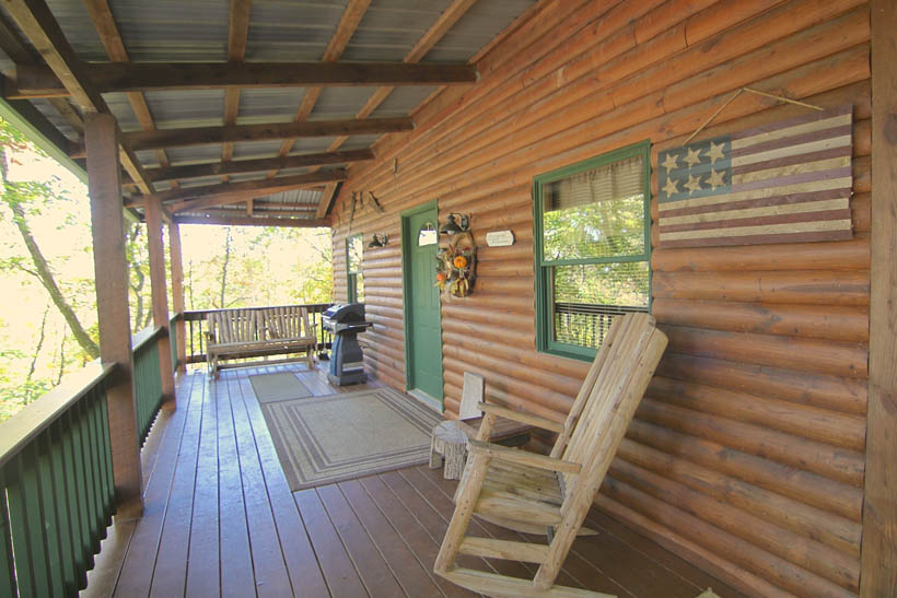 big oak cabin deck