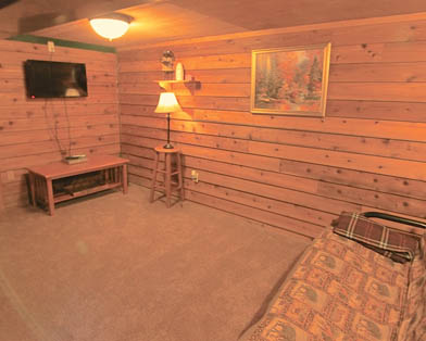 big oak cabin basement