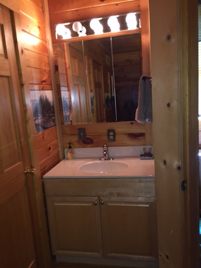 Hilltop Cabin bathroom 2