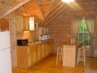 The View cabin kitchen