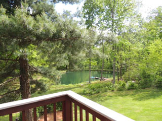 The Cottage cabin view of pond