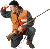 Hunter with rifle