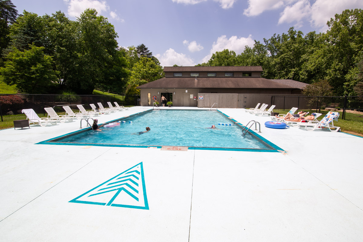 In ground swimming pool