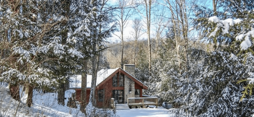 cabin in winter