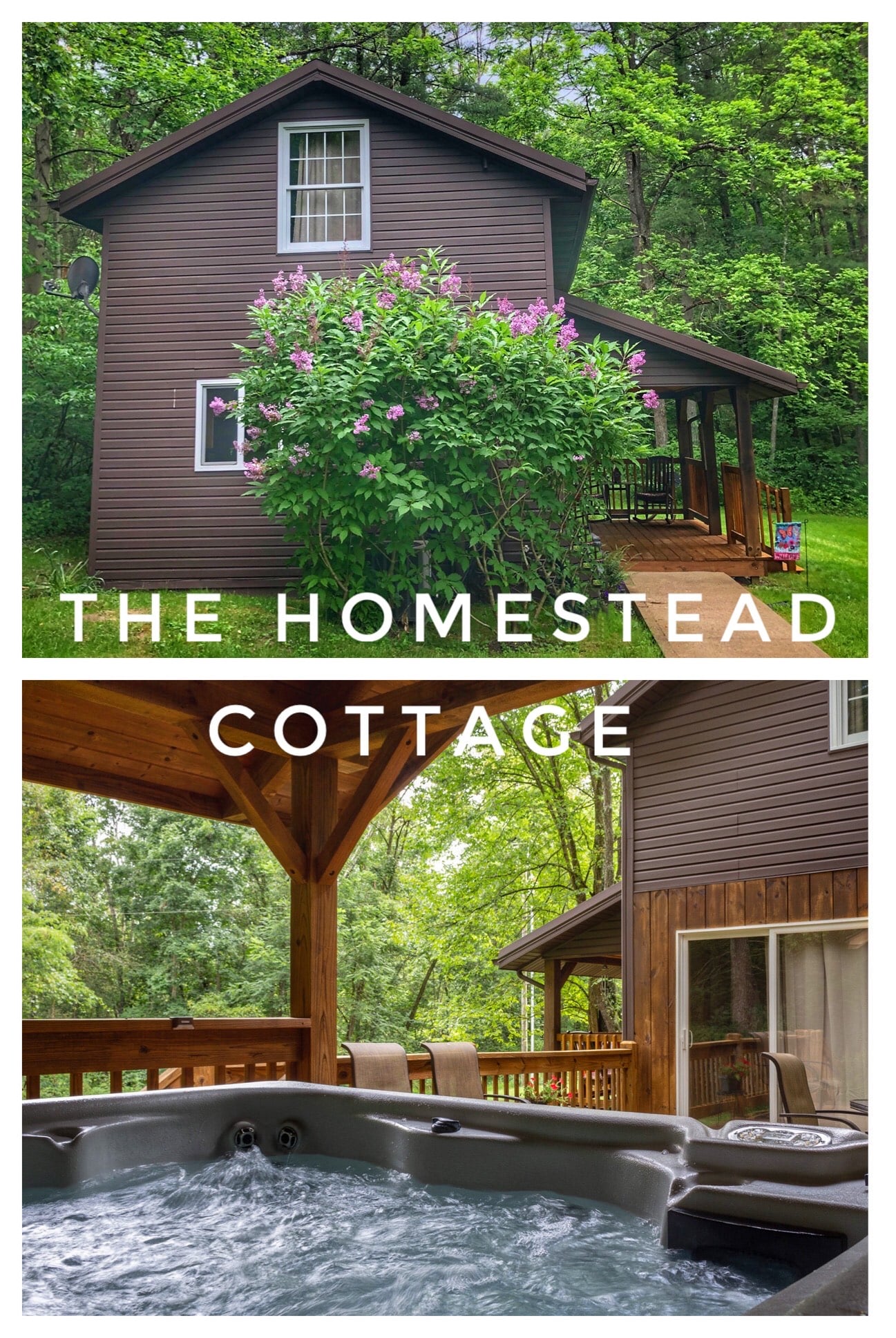 The homestead cottage hottub