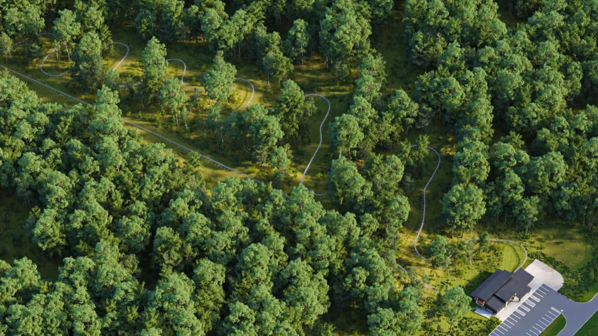 Hocking Hills Mountain Coaster Aerial