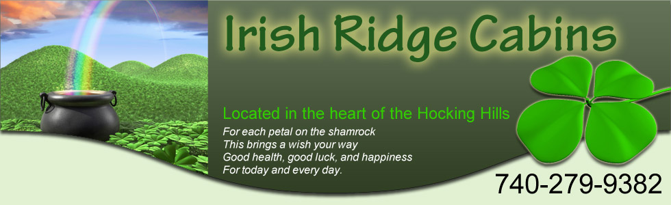 Irish ridge Cabin banner