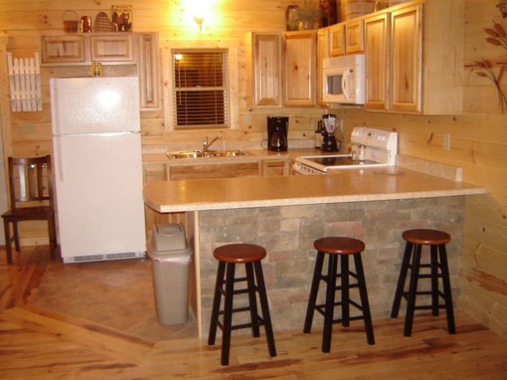 Shamrock Cabin kitchen view