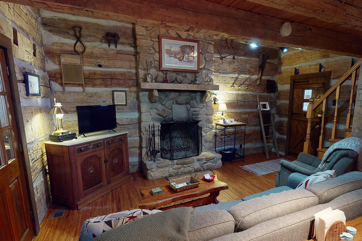 Cabin 1 fireplace