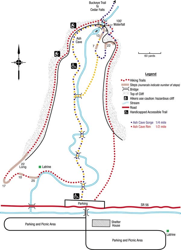 Ash Cave Hiking Trail Map