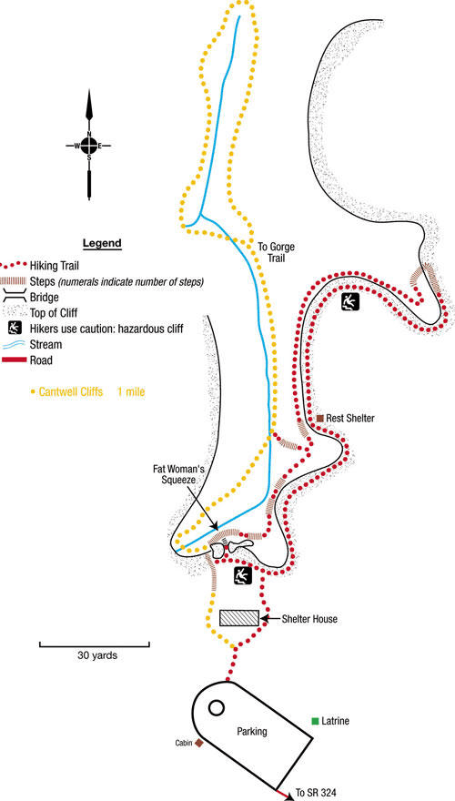 Cantwell Cliffs Trail Map