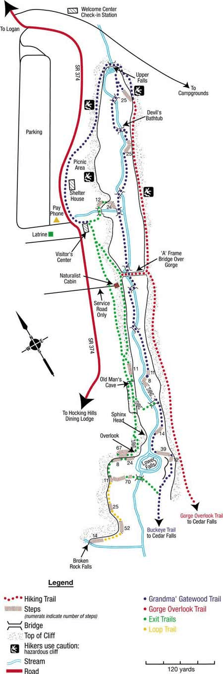 Old Mans Cave Hiking Trail Map