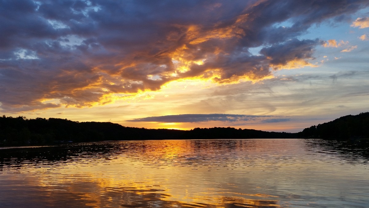 Beautiful Lake Logan sunset