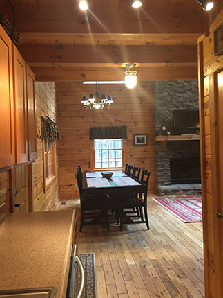 The sleeping loft at the Merlot Cabin in the Hocking Hills