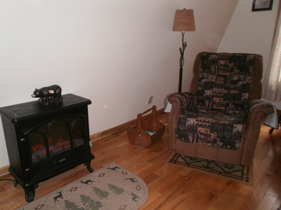 The treehouse fireplace