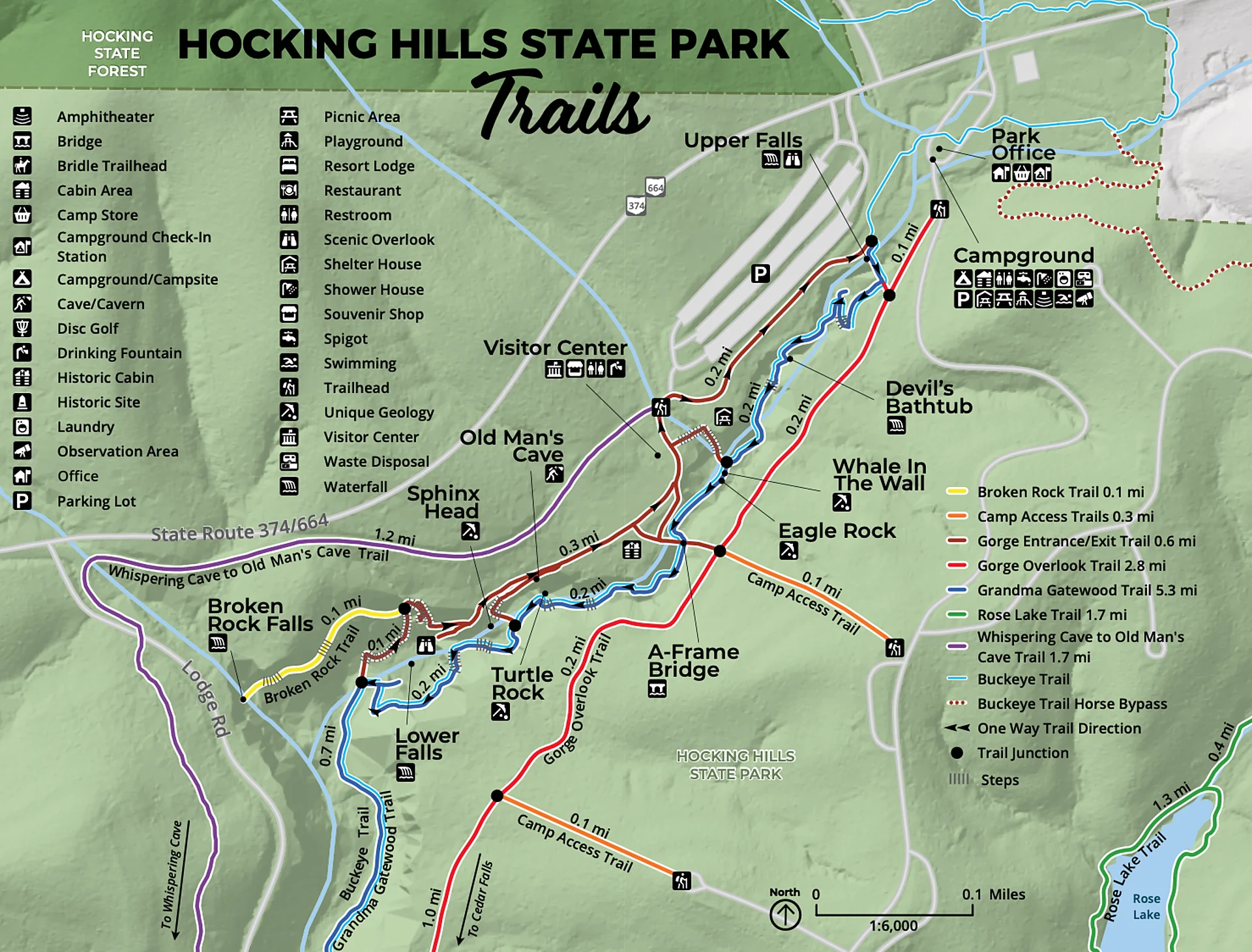 Hocking Hocking hills attractions map | Benkens.blog