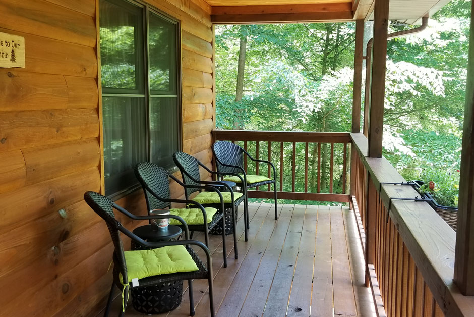 Walnut Valley Cabin chairs on deck